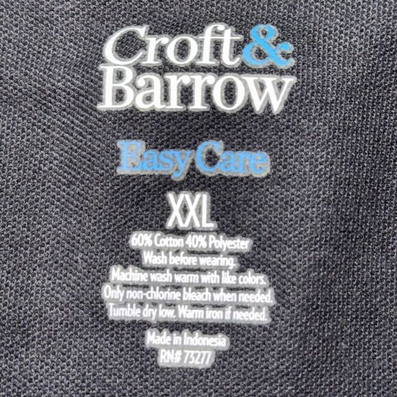 NWOT - Black Croft & Barrow Short Sleeve Polo Shirt - Picture 4 of 6